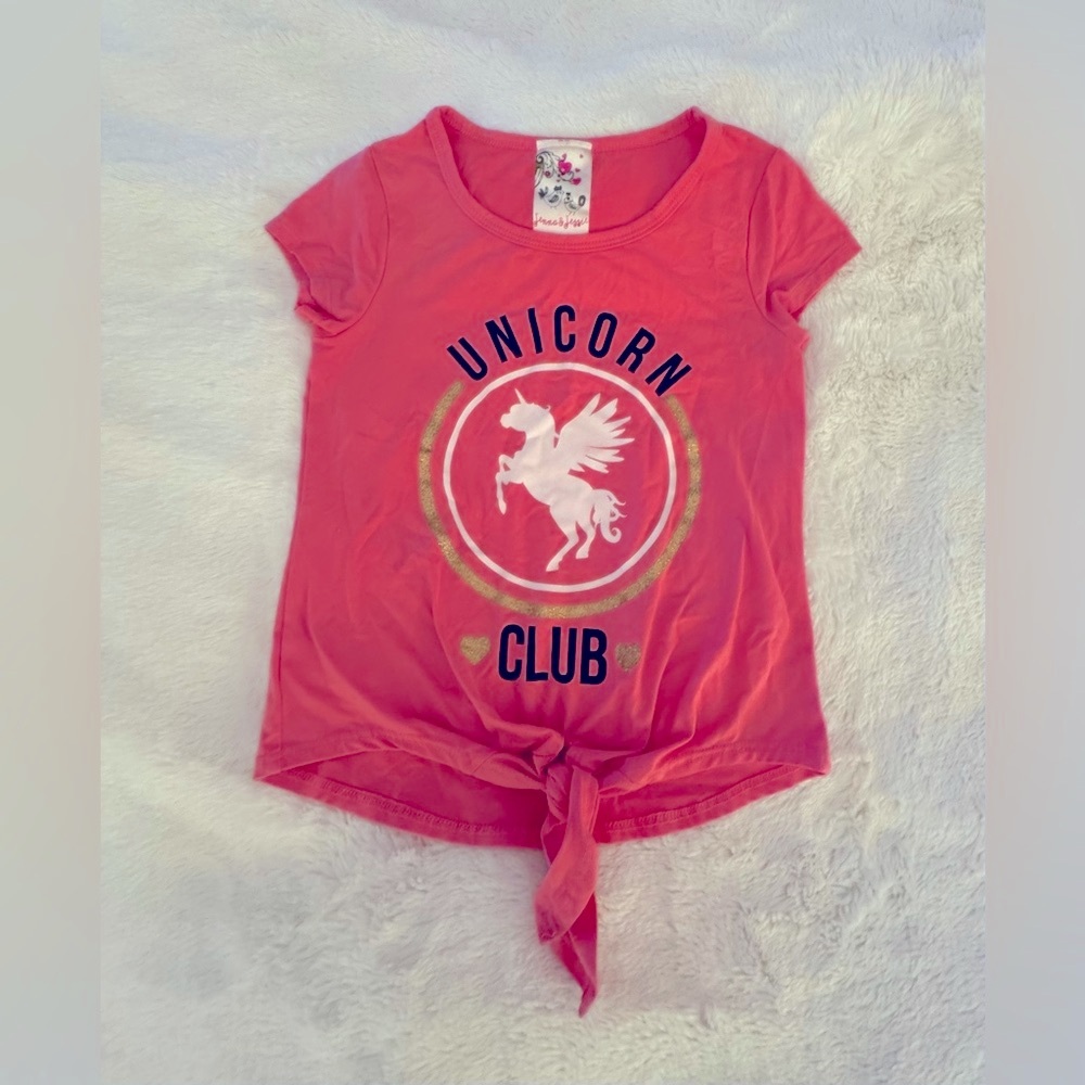 Unicorn Club Kids Pink T-Shirt, 8